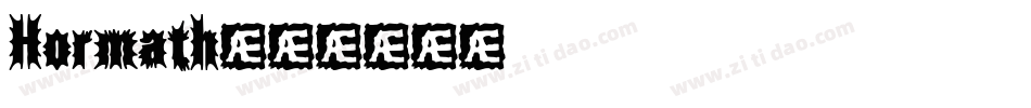 Hormath字体转换