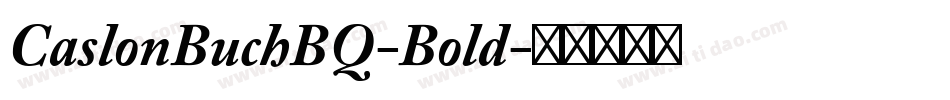 CaslonBuchBQ-Bold字体转换