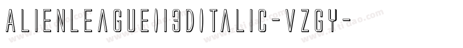 AlienLeagueIi3DItalic-vzGy字体转换