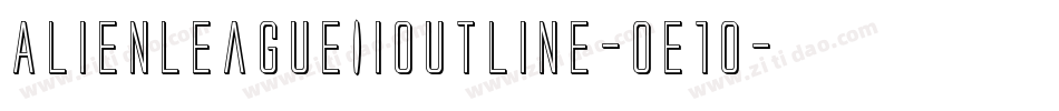 AlienLeagueIiOutline-0e1o字体转换