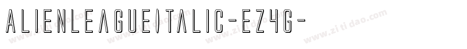 AlienLeagueItalic-ez4g字体转换