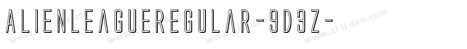 AlienLeagueRegular-9D3Z字体转换