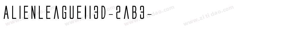 AlienLeagueIi3D-2aB3字体转换