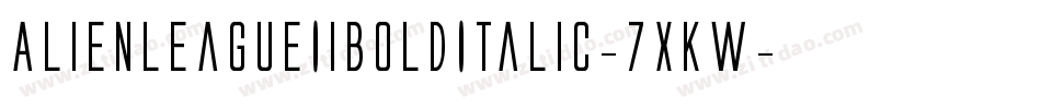 AlienLeagueIiBoldItalic-7xKw字体转换
