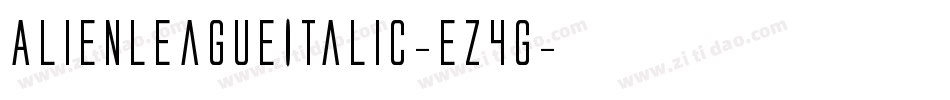 AlienLeagueItalic-ez4g字体转换