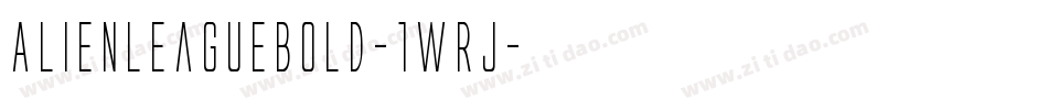 AlienLeagueBold-1WRj字体转换