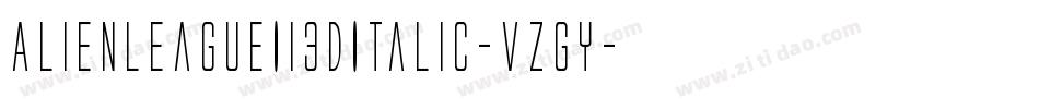 AlienLeagueIi3DItalic-vzGy字体转换