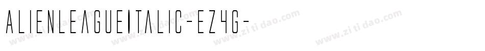 AlienLeagueItalic-ez4g字体转换