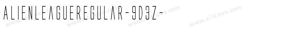 AlienLeagueRegular-9D3Z字体转换