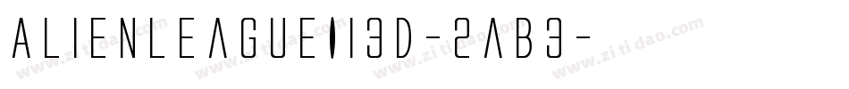 AlienLeagueIi3D-2aB3字体转换