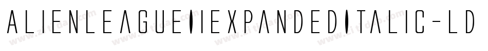 AlienLeagueIiExpandedItalic-LdGG字体转换