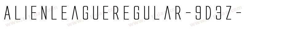 AlienLeagueRegular-9D3Z字体转换