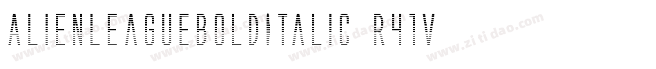 AlienLeagueBoldItalic-R41v字体转换
