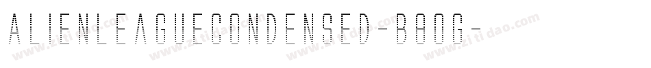 AlienLeagueCondensed-B8OG字体转换