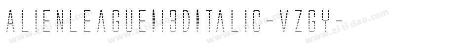 AlienLeagueIi3DItalic-vzGy字体转换