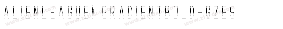 AlienLeagueIiGradientBold-gze5字体转换