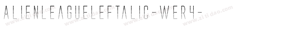 AlienLeagueLeftalic-WEr4字体转换