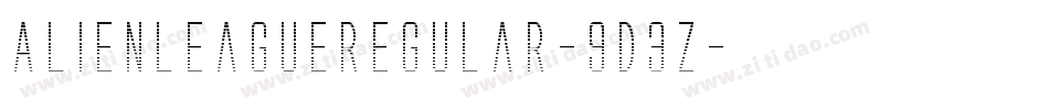 AlienLeagueRegular-9D3Z字体转换