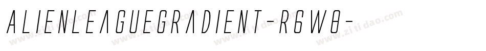 AlienLeagueGradient-r6W8字体转换