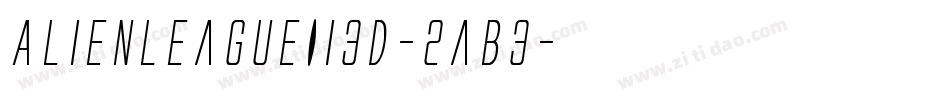 AlienLeagueIi3D-2aB3字体转换