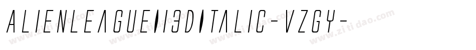 AlienLeagueIi3DItalic-vzGy字体转换