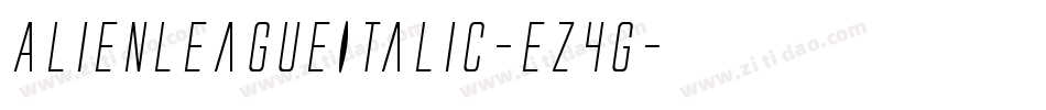 AlienLeagueItalic-ez4g字体转换
