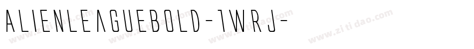 AlienLeagueBold-1WRj字体转换