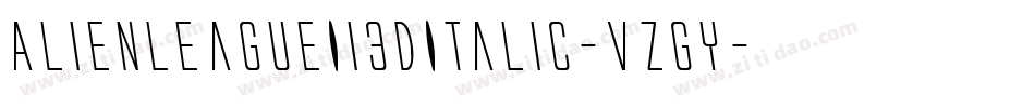 AlienLeagueIi3DItalic-vzGy字体转换