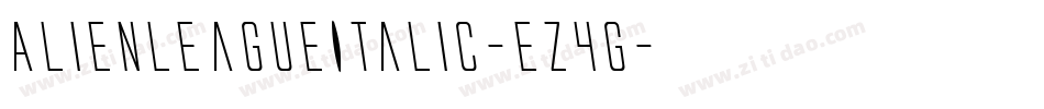 AlienLeagueItalic-ez4g字体转换