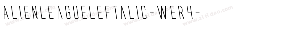 AlienLeagueLeftalic-WEr4字体转换