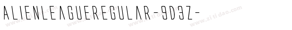 AlienLeagueRegular-9D3Z字体转换
