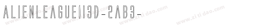AlienLeagueIi3D-2aB3字体转换