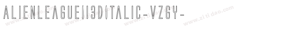 AlienLeagueIi3DItalic-vzGy字体转换