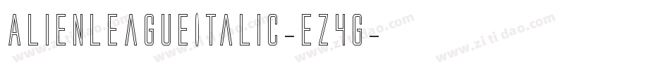 AlienLeagueItalic-ez4g字体转换
