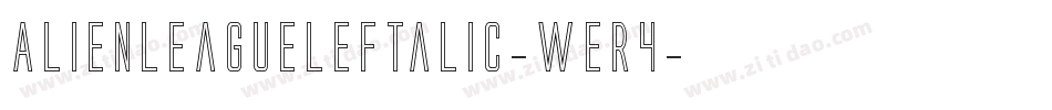 AlienLeagueLeftalic-WEr4字体转换