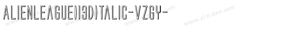 AlienLeagueIi3DItalic-vzGy字体转换