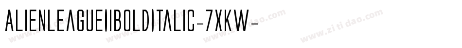 AlienLeagueIiBoldItalic-7xKw字体转换