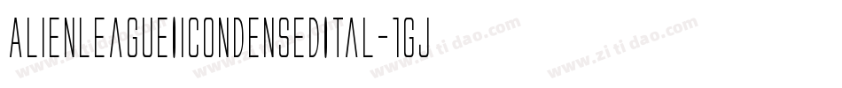 AlienLeagueIiCondensedItal-1gJe字体转换