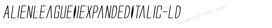 AlienLeagueIiExpandedItalic-LdGG字体转换