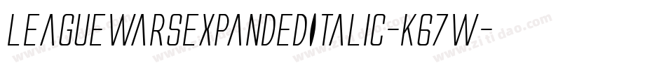 LeagueWarsExpandedItalic-K67W字体转换