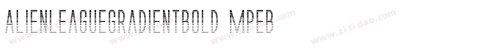 AlienLeagueGradientBold-MPEB字体转换