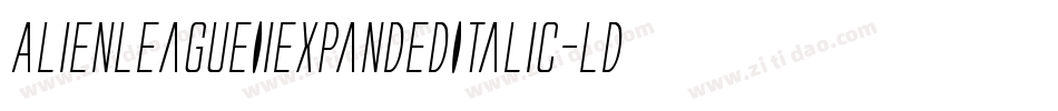 AlienLeagueIiExpandedItalic-LdGG字体转换