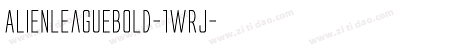 AlienLeagueBold-1WRj字体转换