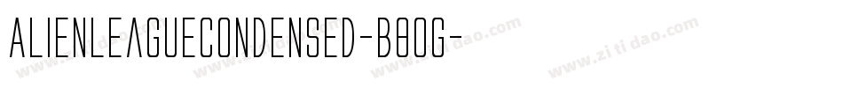 AlienLeagueCondensed-B8OG字体转换