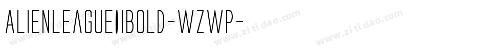 AlienLeagueIiBold-wzWP字体转换