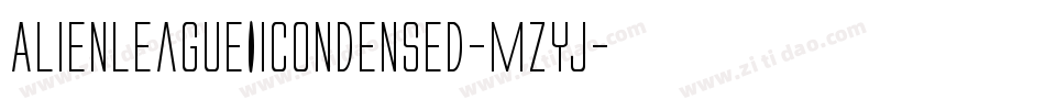 AlienLeagueIiCondensed-mzyj字体转换