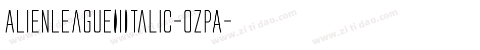 AlienLeagueIiItalic-ozpA字体转换