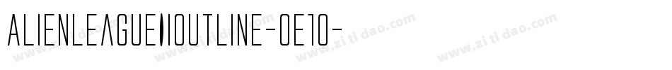 AlienLeagueIiOutline-0e1o字体转换