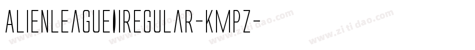 AlienLeagueIiRegular-KmpZ字体转换
