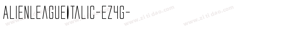 AlienLeagueItalic-ez4g字体转换